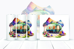 Watercolor Magical Camping Clipart Sublimation Product Image 5