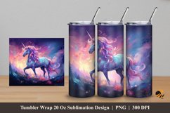 Unicorn Fantasy Tumbler Wrap Sublimation Design 5 Product Image 1