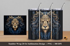 Lion Fantasy Tumbler Wrap Sublimation Design 5 Product Image 1