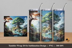 Land of Beauty Tumbler Wrap Sublimation Design 5 Product Image 1
