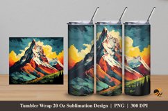 Rock Peak Tumbler Wrap Sublimation Design 5 Product Image 1