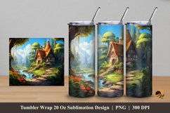 Dwarf House Tumbler Wrap Sublimation Design 5 Product Image 1
