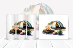 Watercolor Camping Clipart Sublimation - 16 Design Sublimati Product Image 6