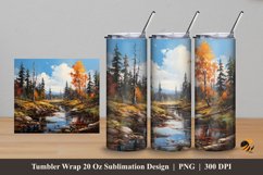 Panorama Tumbler Wrap Sublimation Design 5 Product Image 1