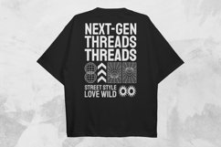 Next-Gen Threads Geometric Brutalism T-shirt Design Product Image 1