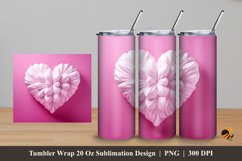 Pink Love Tumbler Wrap Sublimation Design 5 Product Image 1
