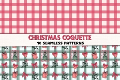 Christmas Coquette Seamless Patterns - 10 Cute Digital Paper Product Image 6