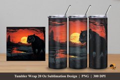 Wild Tiger Tumbler Wrap Sublimation Design 5 Product Image 1