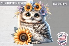 Cute Easter Baby Animal Sublimation Design PNG Spring Flower Product Image 1