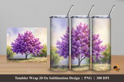Spring Garden Tumbler Wrap Sublimation Design 5 Product Image 1