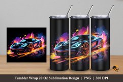 Elegant Car Tumbler Wrap Sublimation Design 5 Product Image 1