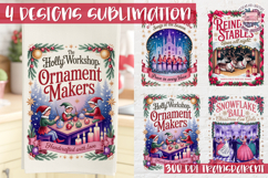 Christmas Vintage Quote Clipart PNG Sublimation 4 Design Product Image 1