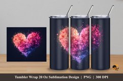 Love Effect Tumbler Wrap Sublimation Design 5 Product Image 1