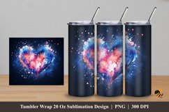 Ink Splash Love Tumbler Wrap Sublimation Design 5 Product Image 1