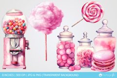 Pink sweets watercolor Illustration Product Image 5