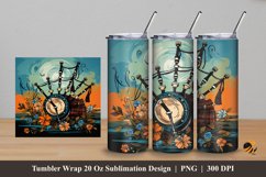 Funky Bagpipes Tumbler Wrap Sublimation Design 5 Product Image 1