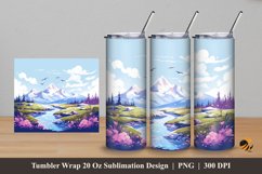 Lovely Panorama Tumbler Wrap Sublimation Design 5 Product Image 1
