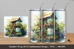 Aquaponics Tumbler Wrap Sublimation Design 5 Product Image 1