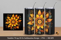 Java Mandala Tumbler Wrap Sublimation Design 5 Product Image 1