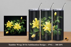 Ylang Ylang Flower Tumbler Wrap Sublimation Design 5 Product Image 1