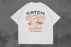 Catch Waves Vintage Surfing T-shirt Design Product Image 1