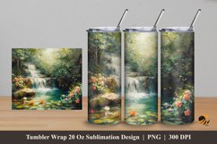 Beautiful Nature Tumbler Wrap Sublimation Design 5 Product Image 1