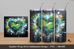 Abstract Love Tumbler Wrap Sublimation Design 5 Product Image 1