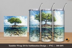 Remote Island Tumbler Wrap Sublimation Design 5 Product Image 1