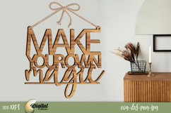 SVG Design. Motivational phrases 3d. Laser Cut Decor. Product Image 1