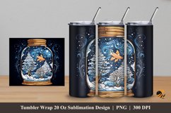 Snow and Jar Tumbler Wrap Sublimation Design 5 Product Image 1