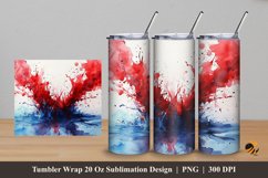 Paint Splash Tumbler Wrap Sublimation Design 5 Product Image 1