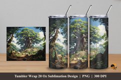 Painting Tree Tumbler Wrap Sublimation Design 5 Product Image 1