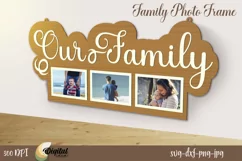 Photo frame laser cut | Our family Photo frame|Family svg Product Image 1