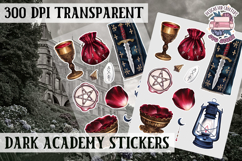 Gothic sticker sheet Magic Scrapbook PNG Spells Witch Product Image 1