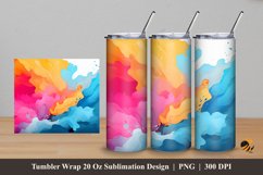 Mix Colors Abstract Tumbler Wrap Sublimation Design 5 Product Image 1
