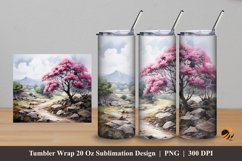 Beauty Portrait Tumbler Wrap Sublimation Design 5 Product Image 1