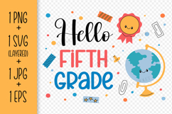 Hello 5th Grade SVG | Back to School 2026 | Fifth Grade PNG Product Image 2