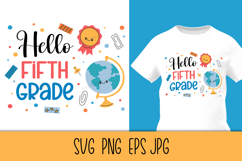 Hello 5th Grade SVG | Back to School 2026 | Fifth Grade PNG Product Image 3