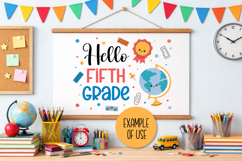 Hello 5th Grade SVG | Back to School 2026 | Fifth Grade PNG Product Image 4