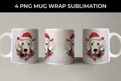 3D Christmas Dalmatian Dog Mug Wrap Sublimation PNG Product Image 5