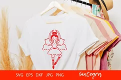 Plum Fairy SVG Cut File, Christmas Fairy SVG Product Image 4