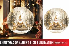 Christmas Ornaments Round Sign PNG, Christmas Round Sign PNG Product Image 1