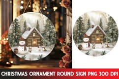Christmas Ornaments Round Sign PNG, Christmas Round Sign PNG Product Image 1