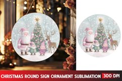 Christmas Ornaments Round Sign PNG, Christmas Round Sign PNG