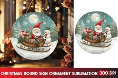 Christmas Ornaments Round Sign PNG, Christmas Round Sign PNG Product Image 1