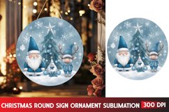 Christmas Ornaments Round Sign PNG, Christmas Round Sign PNG Product Image 1