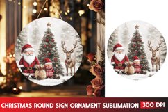 Christmas Ornaments Round Sign PNG, Christmas Round Sign PNG Product Image 1