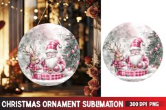 Christmas Ornaments Round Sign PNG, Christmas Round Sign PNG Product Image 1