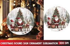 Christmas Ornaments Round Sign PNG, Christmas Round Sign PNG