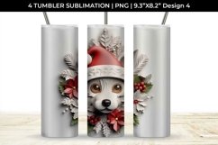 3D Christmas Jack Russell Dog Tumbler Wrap 20 oz Sublimation Product Image 5